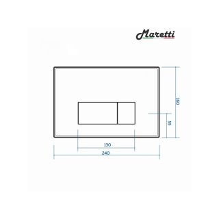 Клавиша смыва Maretti Umbria AC12UM-560, черный