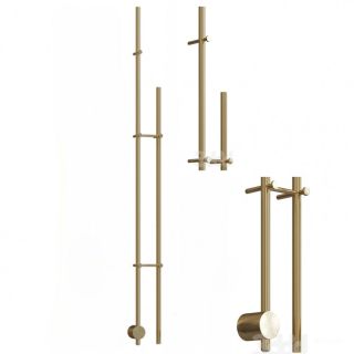 Электрический полотенцесушитель Broner Bruno Due BRD.094.170.0000.MG 170 см с кнопкой золото матовое