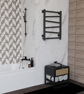 Полотенцесушитель электрический Indigo Element LCEEPF70-40BRRt 70x40 см чёрный муар