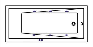 Гидромассажная ванна Whitecross Wave 0101.180080.100.SOFT.BR 180x80см Soft бронза