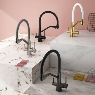 Смеситель для кухни Splenka S71.62.03 с подключением фильтра золотой сатин