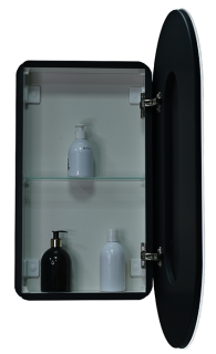 Зеркало-шкаф с подсветкой Continent Elmage Black МВК049 45см чёрный