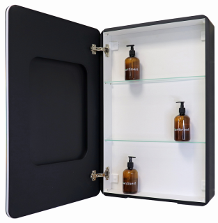 Зеркало-шкаф с подсветкой Continent Eltoro Black МВК113 56см чёрный