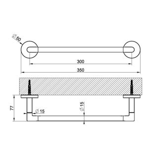 Полотенцедержатель Gessi Ingranaggio 63897.708 брашированная медь