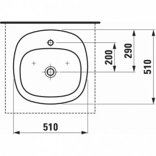 Раковина Laufen PALOMBA 8.1280.1.000.111.1 51х51