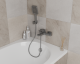 Смеситель для ванны с коротким изливом RUSH Thira (TR3635-44Grey)