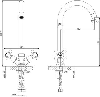 Смеситель для кухни Lemark Promotion LM6045C хром