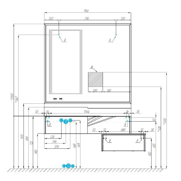 Тумба под раковину Акватон Сакура 120см ольха наварра/белый 1A219701SKW80