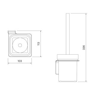 Щётка для унитаза IDDIS Slide подвесная графит SLIGMG0i47