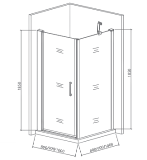 Душевая дверь в нишу Good Door Pandora DR100 стекло прозрачное