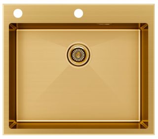 Мойка кухонная Paulmark Kroner-Edge PM775951-BG брашированное золото