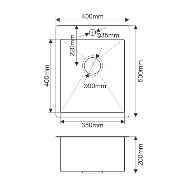 Мойка R4050H Melana ProfLine 3,0/200 сатин