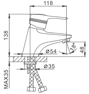 Смеситель для раковины Frap F1056 хром