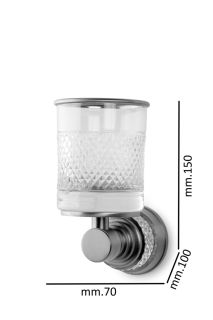 Стакан для зубных щёток Boheme Aura 10244-G золото