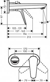 Смеситель Hansgrohe Novus 71127000 для раковины
