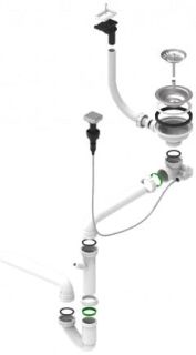 Одинарный сифон Alveus 1127249 114-PP-POPUP FORMIC с переливом