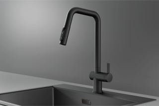 Смеситель для кухни Granula Kitchen Space 7273, ЧЕРНЫЙ МАТОВЫЙ