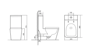 Унитаз напольный Triton-Pro Mono MO-8706 Щ0000057977 белый