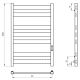Полотенцесушитель электрический Laris Гефест ЧКЧ П7 500х800 R 73207617 Черный муар