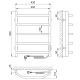 Полотенцесушитель электрический Laris Виктория 73207637 правый П5 40x50см хром