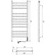 Полотенцесушитель электрический Laris Астор ЧК12 350х900 R 73207668 Белый муар