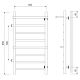 Полотенцесушитель водяной Laris Лавина 73208028БМ левый с полками П9 50x80см белый матовый