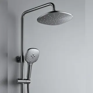 Душевая стойка Black&White Universe 9900MG оружейная сталь