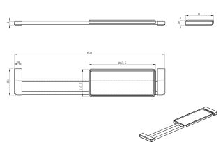 Раздвижная полка Wonzon & Woghand WW-V3701-MB чёрный матовый