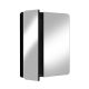 Зеркало-шкаф Reflexion Black 76 RF2002BL с  подсветкой 76х85
