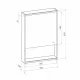 Зеркало-шкаф Reflexion Box White 50 RF2420WH с подсветкой 50х80