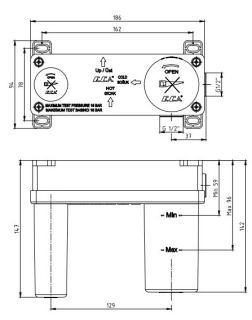 Скрытая часть для смесителя E.C.A. 102166601EX белый
