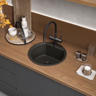 Мойка кухонная Reflexion Start 44-BL RX0844BL черный