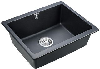 Мойка кухонная Paulmark Gera PM205546-BLM чёрный металлик