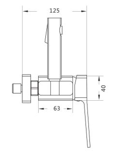 Гигиенический душ со смесителем Rose R2805H-1 чёрный матовый