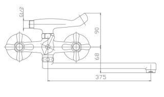 Смеситель для ванны Haiba HB2225 хром