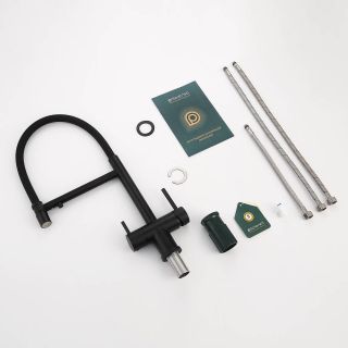 Смеситель для кухни Splenka S70.63.06 с подключением фильтра чёрный