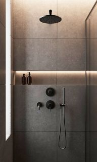 Встраиваемый смеситель для душа Paini Cox 78PZ690 чёрный матовый