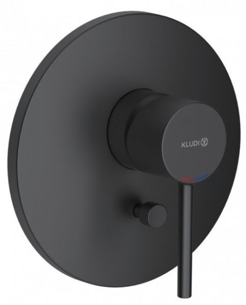 Встраиваемый смеситель для ванны и душа Kludi Bozz чёрный матовый 386503976