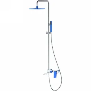 Душевая стойка Boheme Q 148-CRUW.2 хром/синий