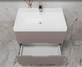 Подвесная тумба под раковину Style Line Матис ЛС-00002297 70 см тауп тёмный