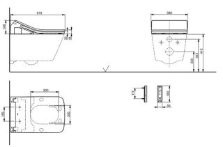 Подвесной унитаз TOTO SP CW522EY безободковый белый