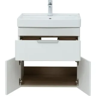 Тумба под раковину Aquanet Ирис New 310148 60 см белый глянец