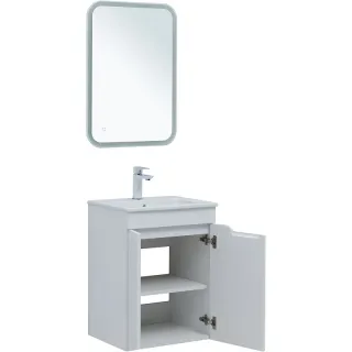 Тумба под раковину Aquanet Практика 330451 50 см белый матовый