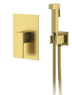 Гигиенический душ со смесителем DQ Bayern.Liszt DA1515007 матовое золото