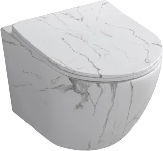 Унитаз подвесной Milleau VORTEX N MYL038BMAW белый мрамор