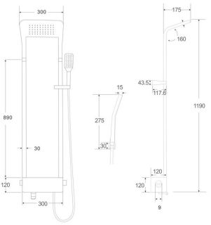 Душевая панель Cerutti SPA Maiella W белый СТ8984