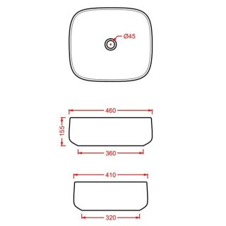 Раковина ArtCeram Cognac COL007 01 34 белая 46 см