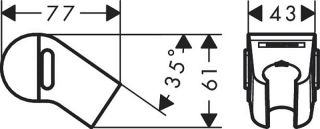Держатель ручного душа Hansgrohe 27917700 белый матовый
