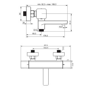 Термостатический смеситель для ванны Damixa Gala 533000000 хром