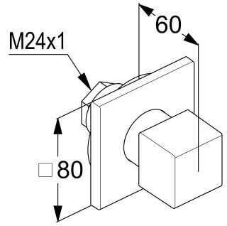 Вентиль запорный Kludi Decus 548163975 чёрный матовый